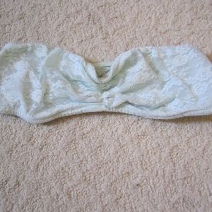 Pink Victoria's Secret Pale Blue Lace Bandeau~Size Small